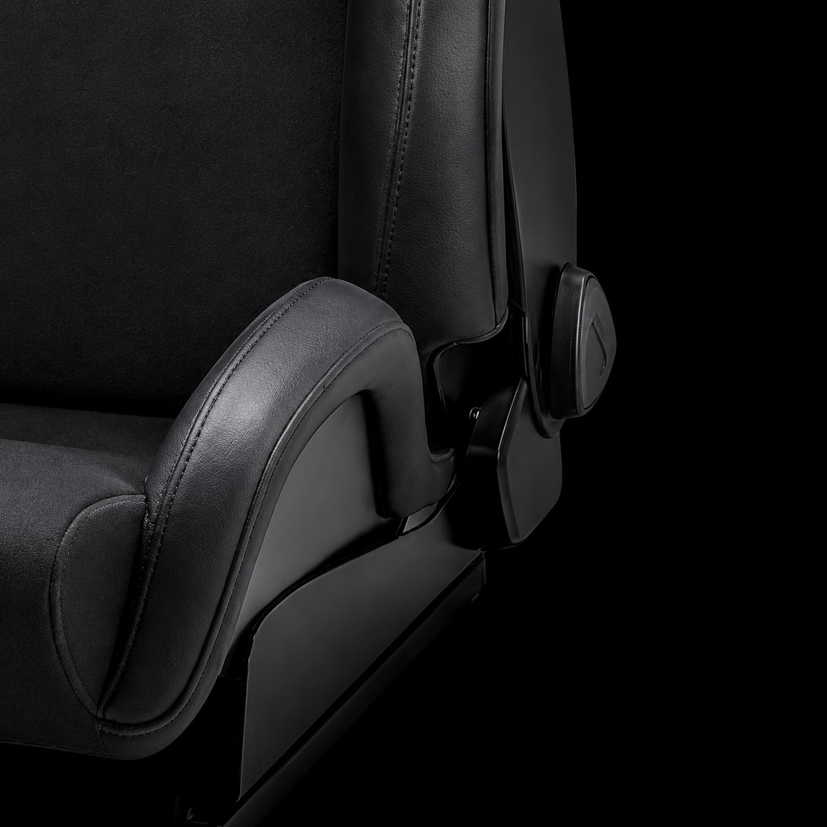 Sportster CS Left, Black Leather / Alcantara, detail 2